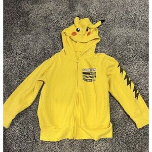 Pikachu Kids Jacket Full Zip Pokemon Hoodie